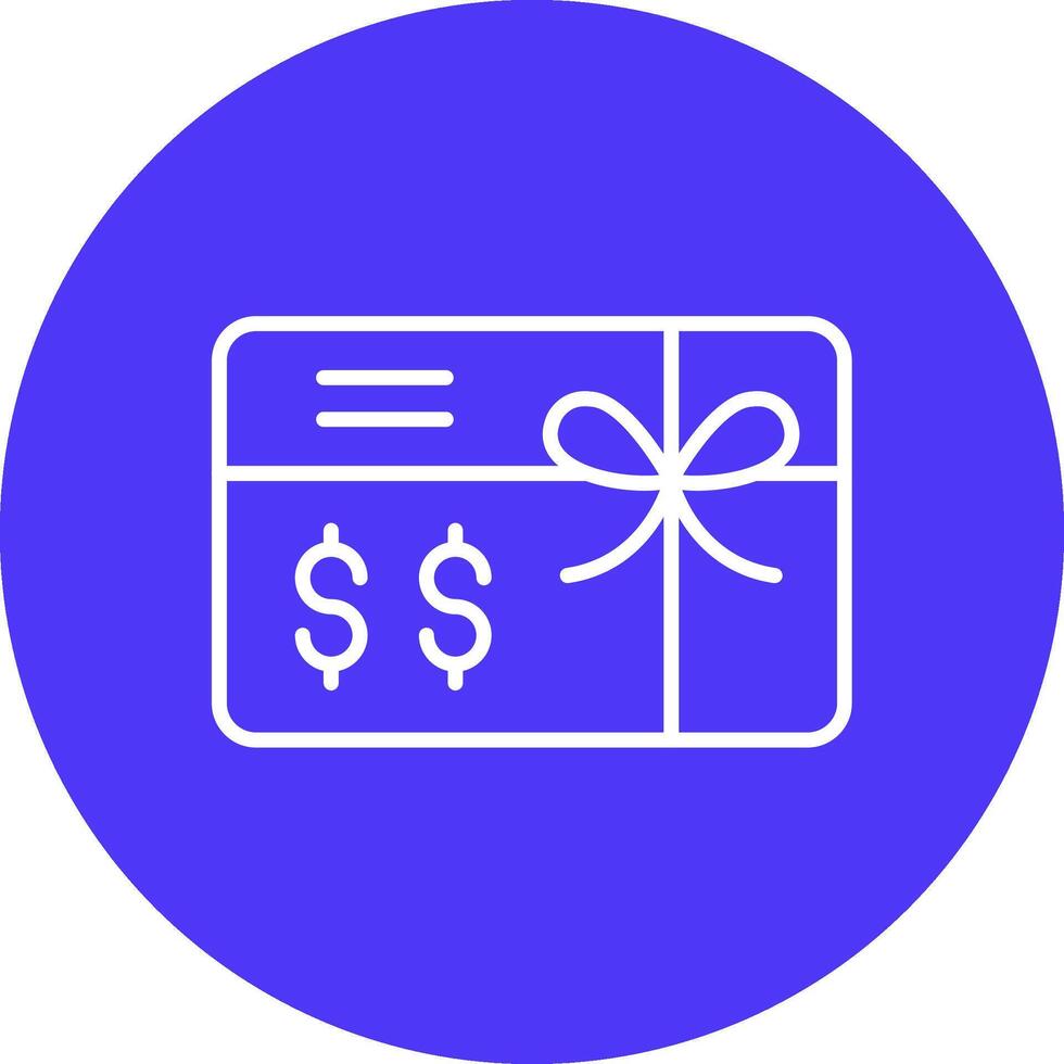 Gift Card Line Multi Circle Icon vector