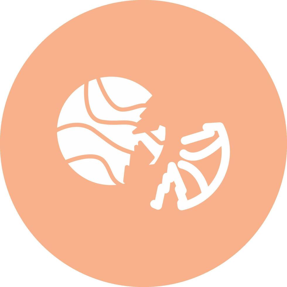 Explosion Glyph Multi Circle Icon vector