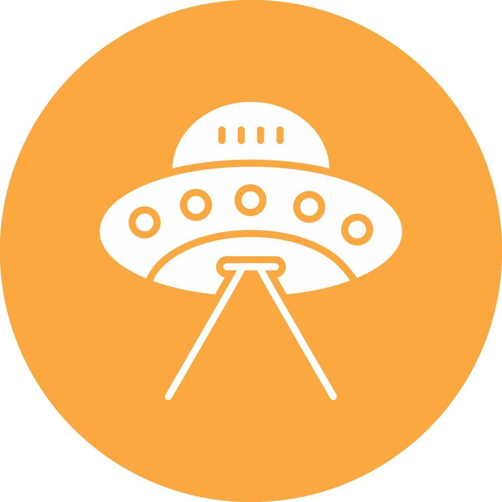 Ufo Glyph Multi Circle Icon vector