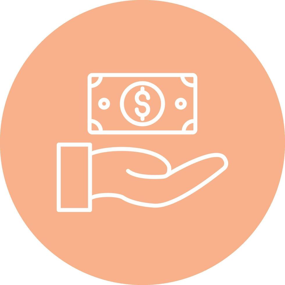 Give Money Line Multi Circle Icon vector