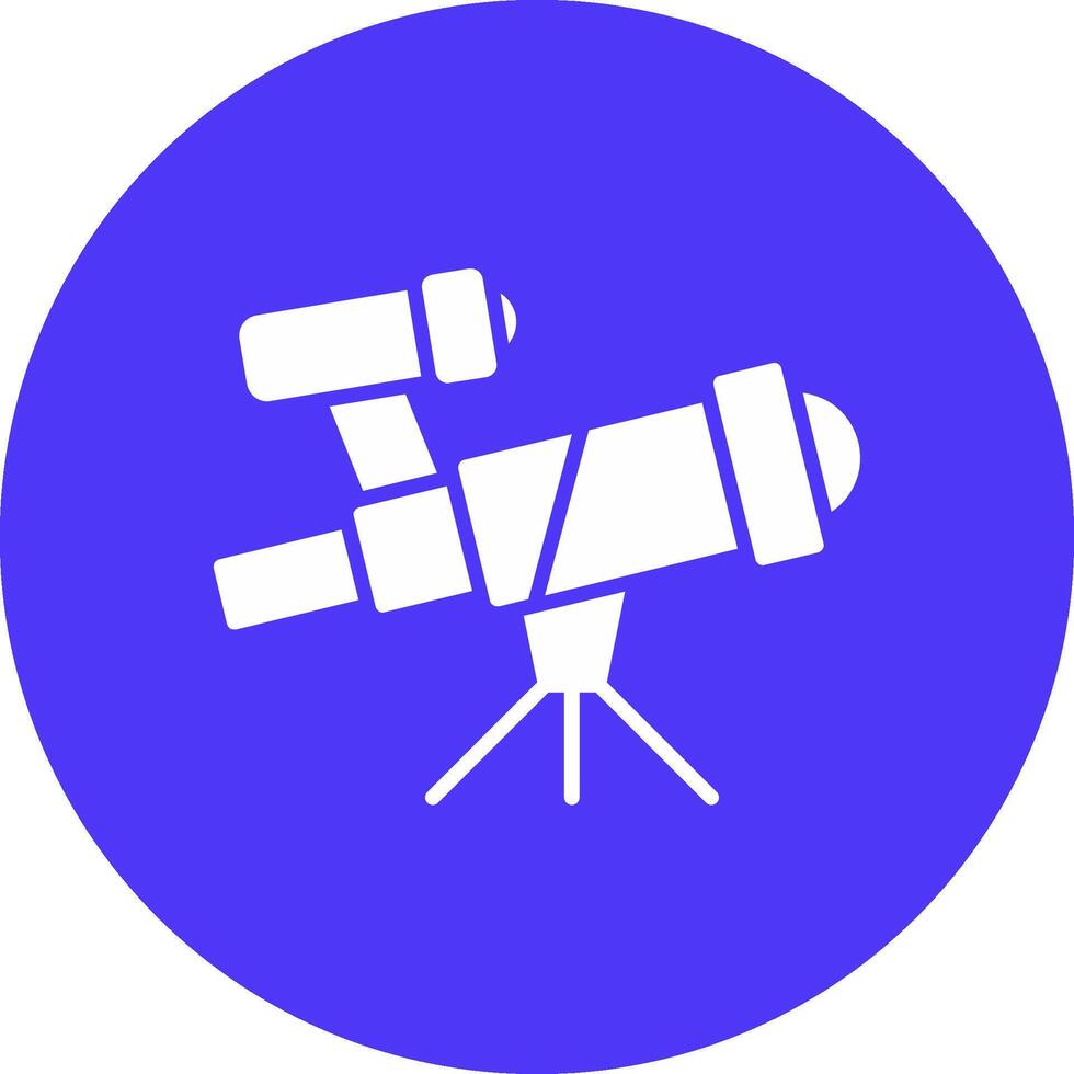 Telescope Glyph Multi Circle Icon vector