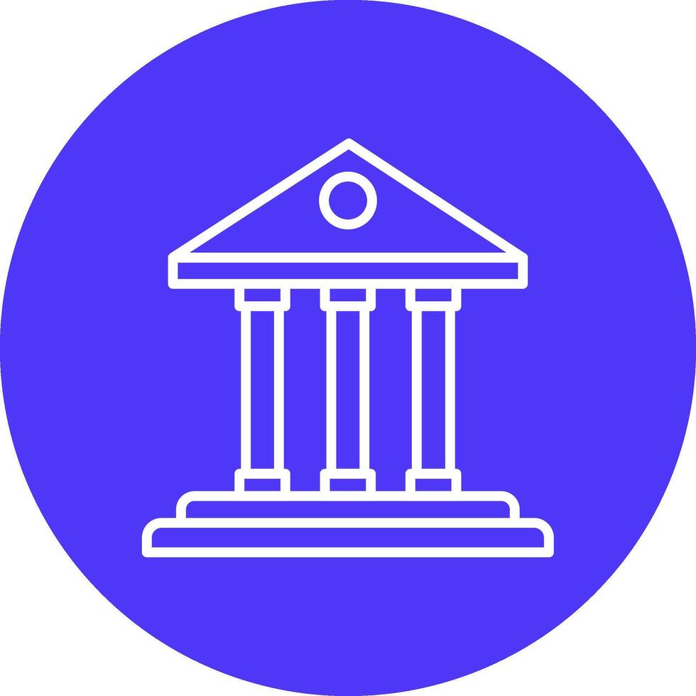 Bank Line Multi Circle Icon vector