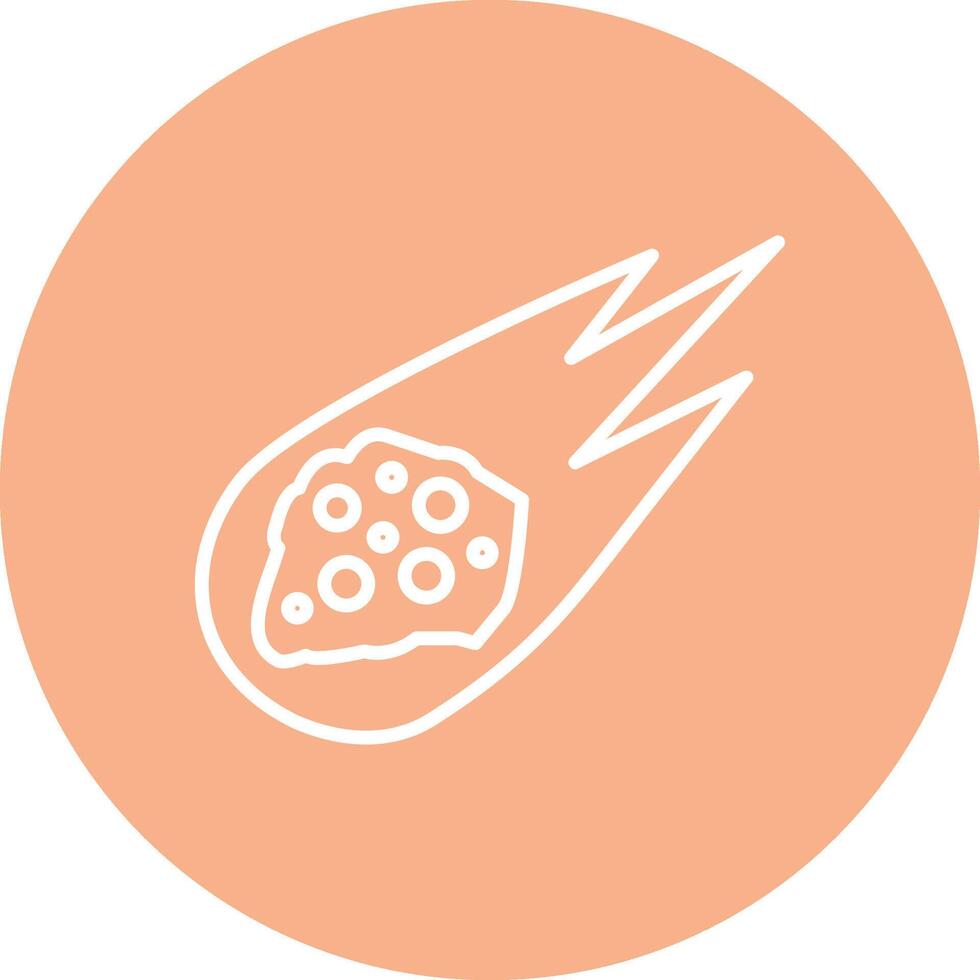 Asteroid Line Multi Circle Icon vector