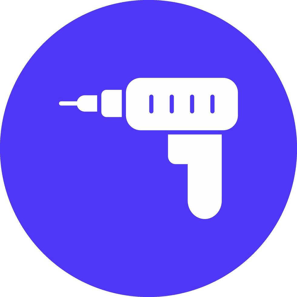 Nail Gun Glyph Multi Circle Icon vector