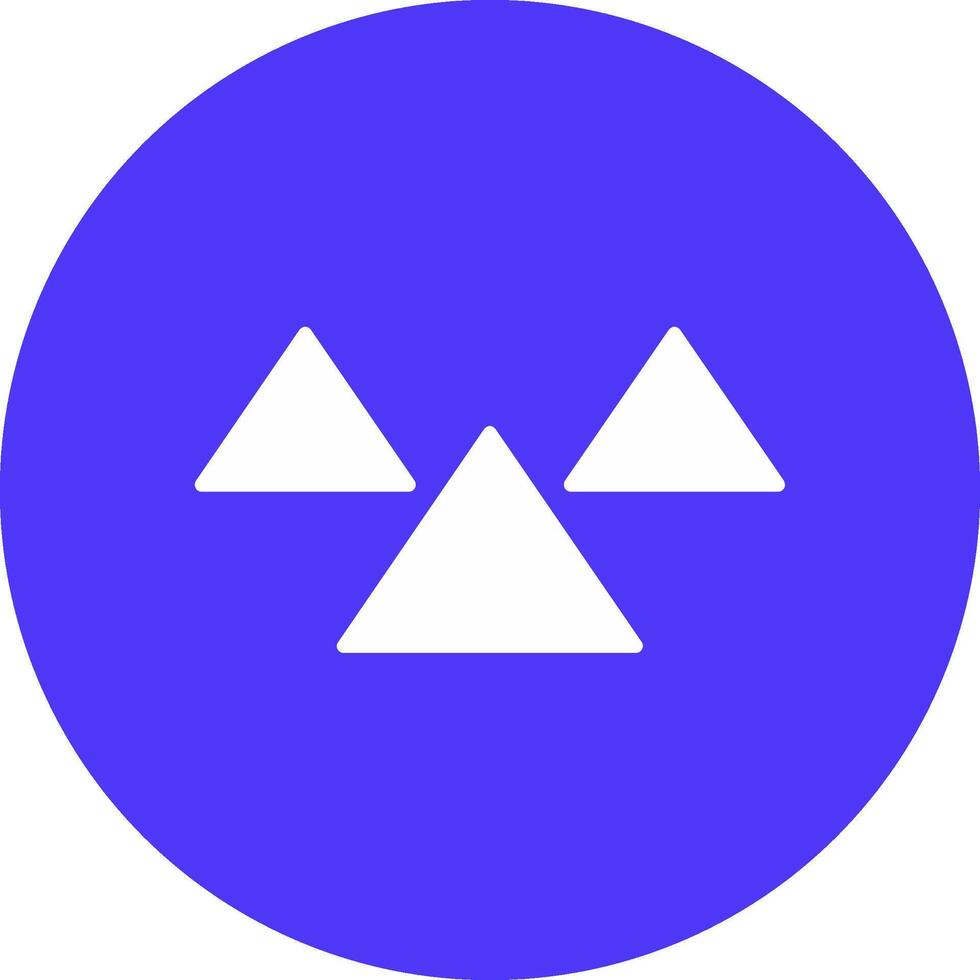 Triangles Glyph Multi Circle Icon vector