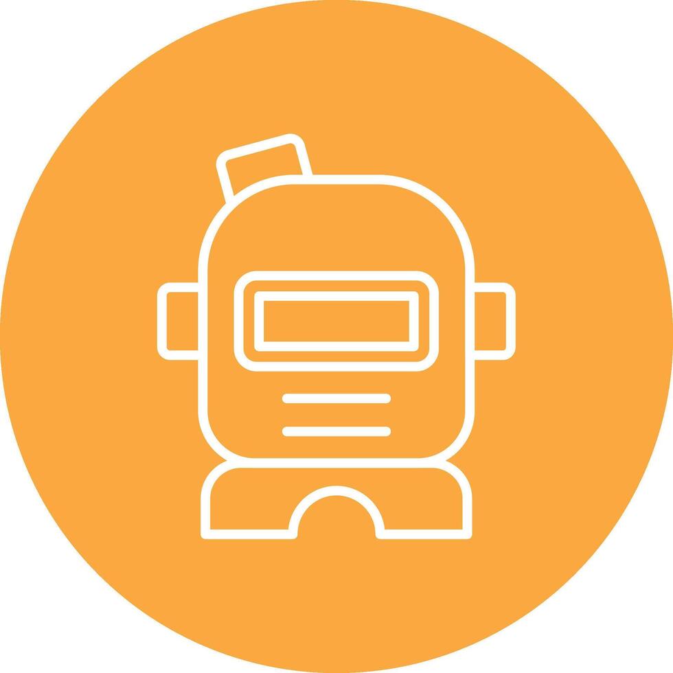 Astronaut Helmet Line Multi Circle Icon vector