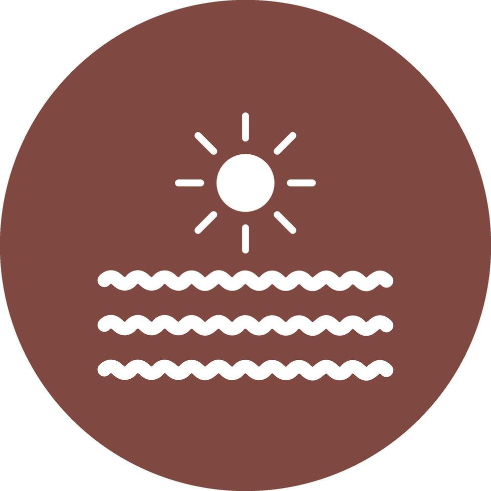 Waves Glyph Multi Circle Icon vector