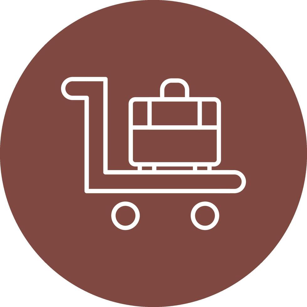 Trolley Line Multi Circle Icon vector