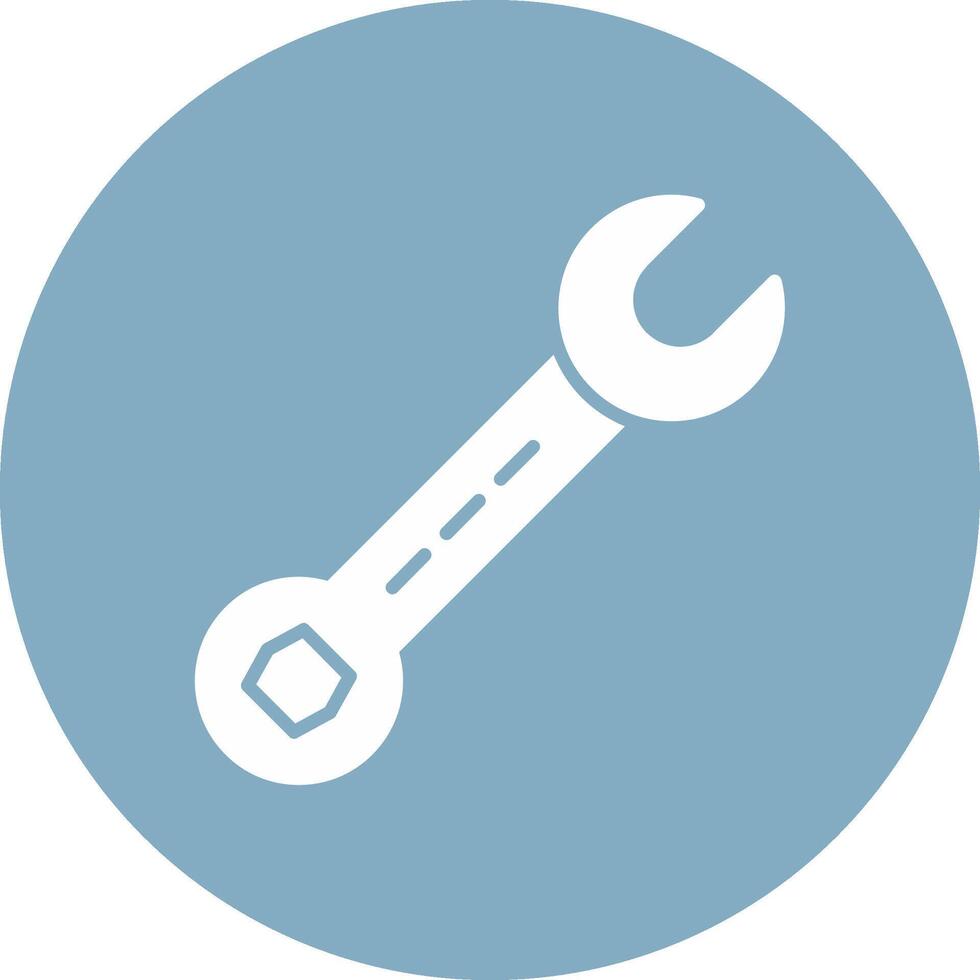 Spanner Glyph Multi Circle Icon vector