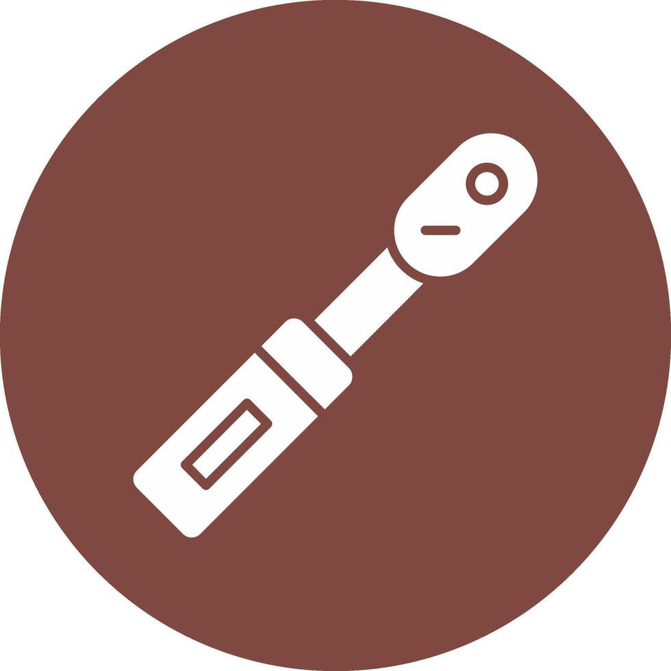 Torque Wrench Glyph Multi Circle Icon vector