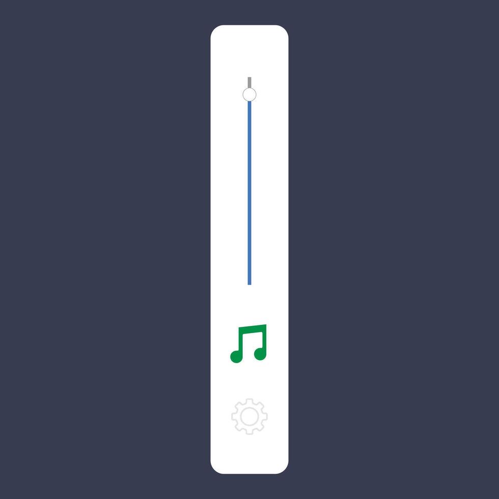 Mobile Volume up down Slider Bar icon. Sound volume level control on off mute button. speaker Sound setting Control Panel, Playback Music audio scroll slider. vector