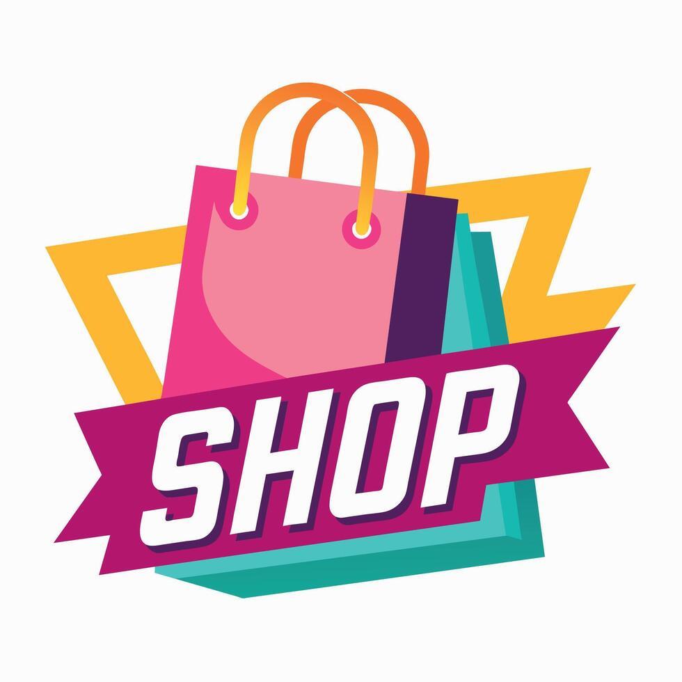 Shopping logo illustration, new and modern shopping logo vector