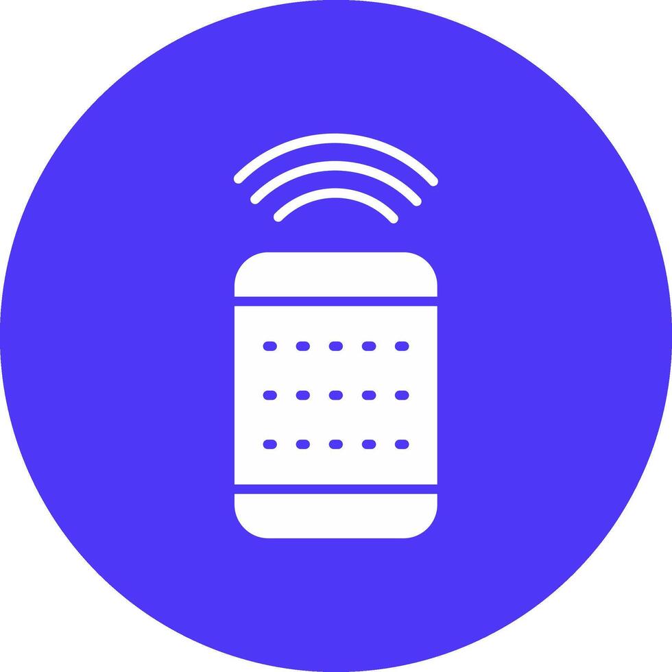 Remote Control Glyph Multi Circle Icon vector