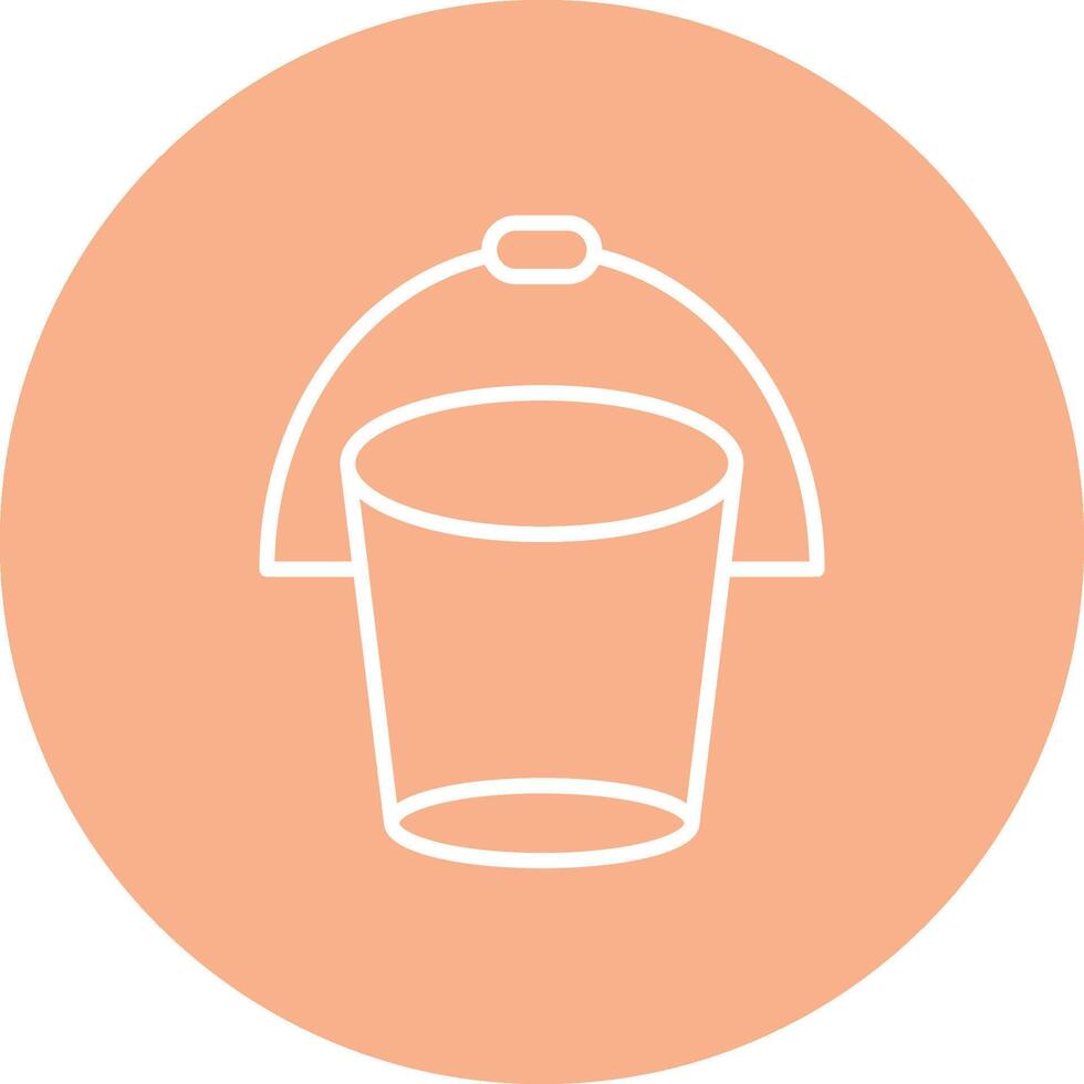 Bucket Line Multi Circle Icon vector