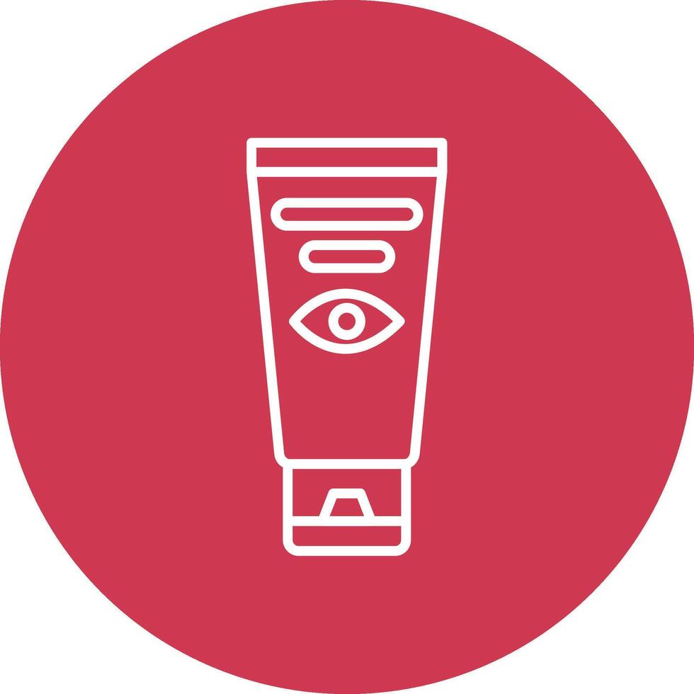 Eye Cream Line Multi Circle Icon vector