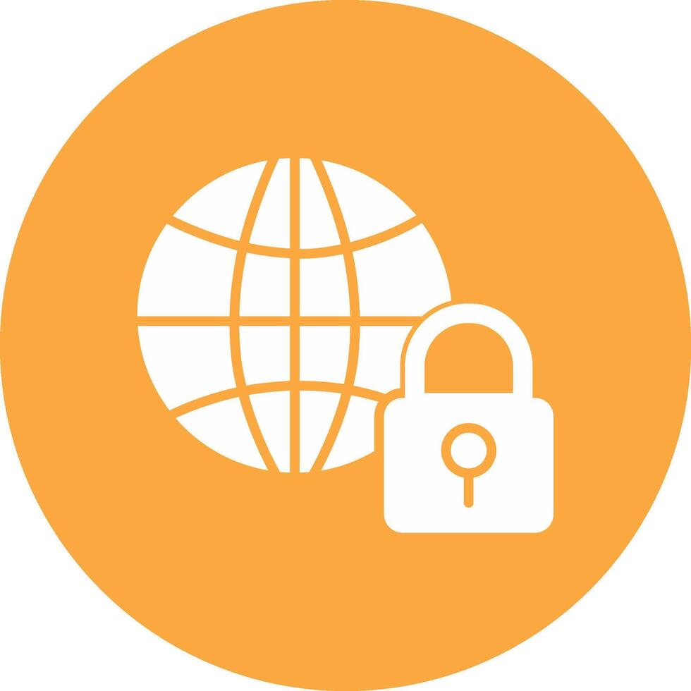 Internet Security Glyph Multi Circle Icon vector
