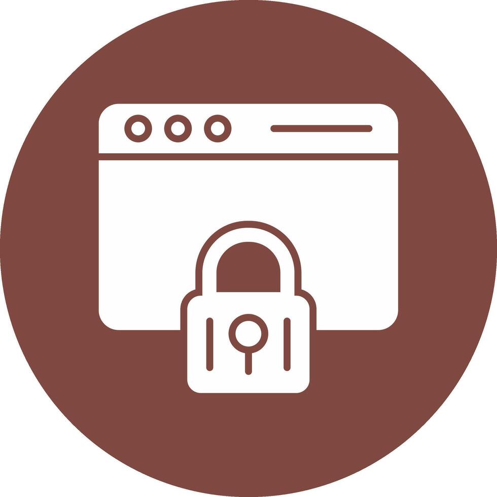 Web Security Glyph Multi Circle Icon vector