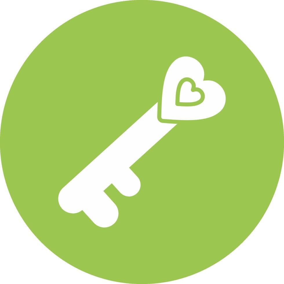 Old Key Glyph Multi Circle Icon vector
