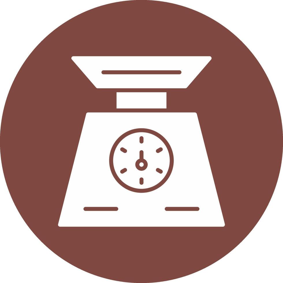 Weigh Scale Glyph Multi Circle Icon vector