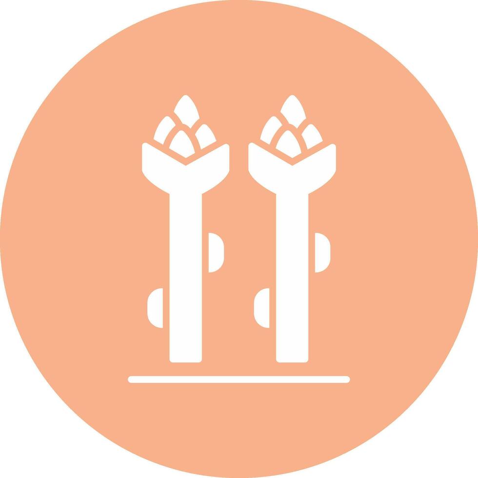 Asparagus Glyph Multi Circle Icon vector