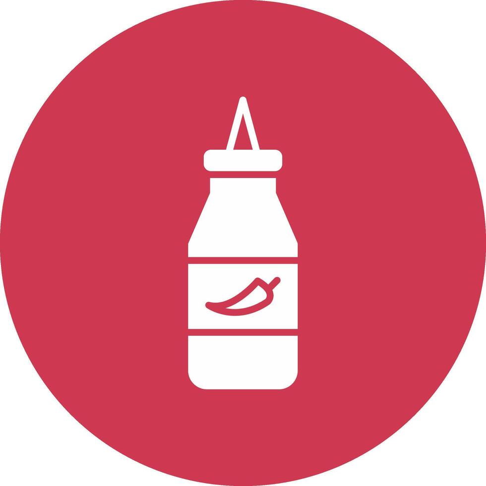 Ketchup Glyph Multi Circle Icon vector