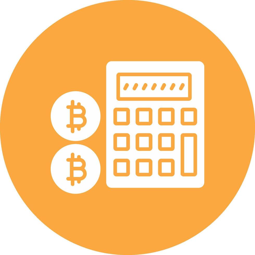 Calculator Calculator Glyph Multi Circle Icon vector
