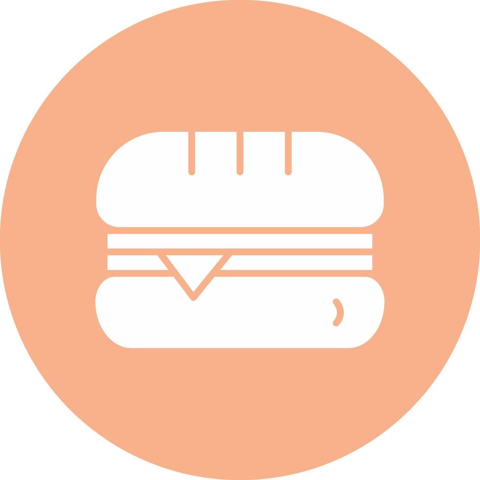 Sandwhich Glyph Multi Circle Icon vector