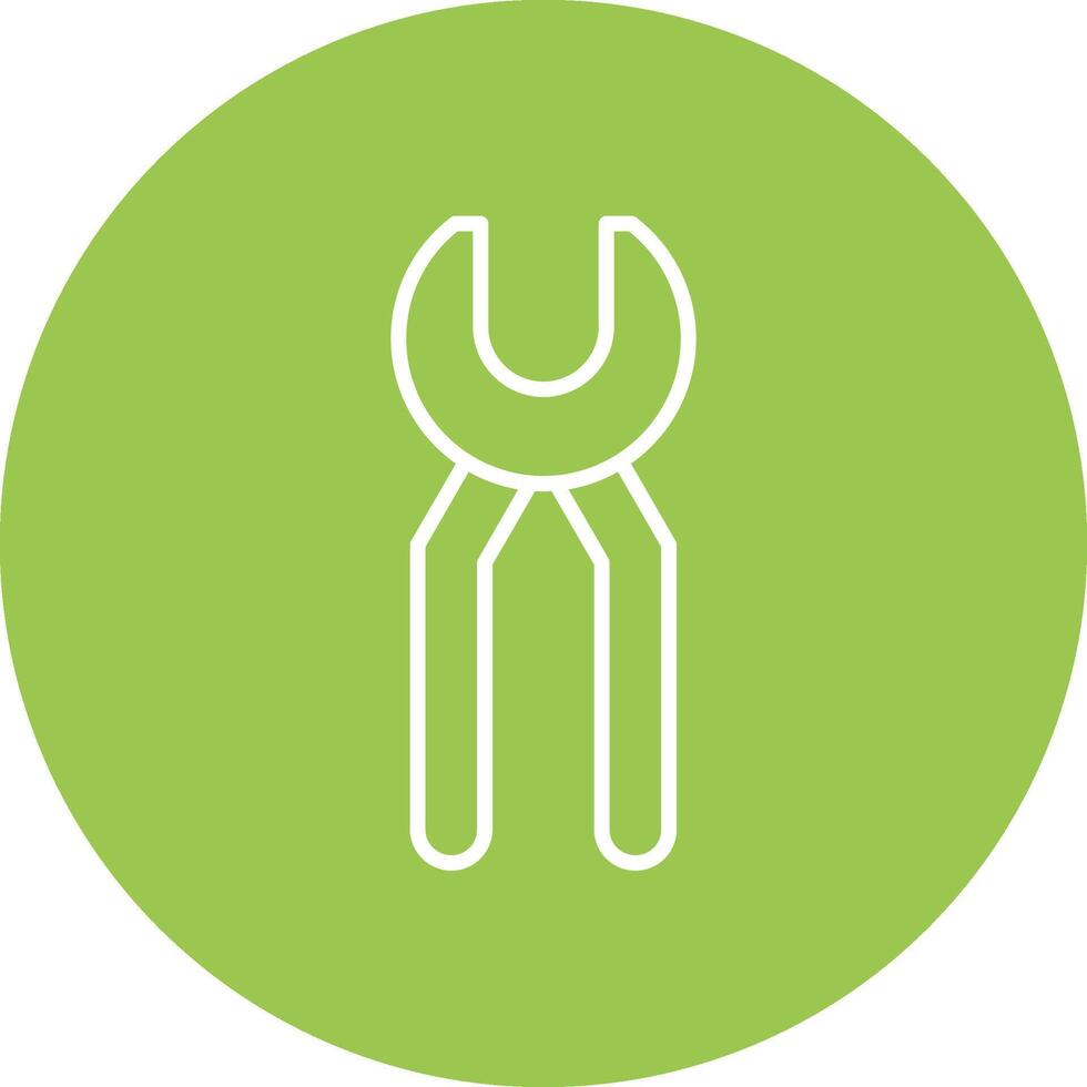 Pincers Line Multi Circle Icon vector