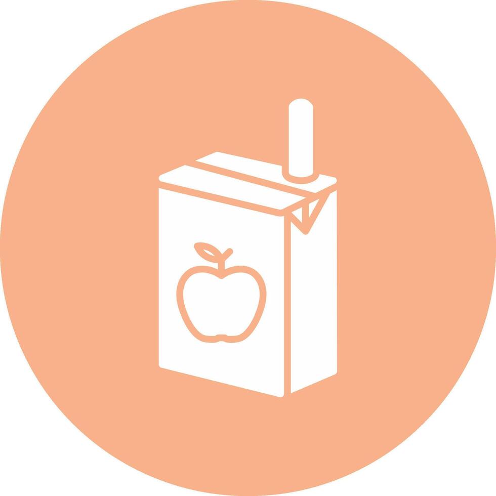 Juice Box Glyph Multi Circle Icon vector