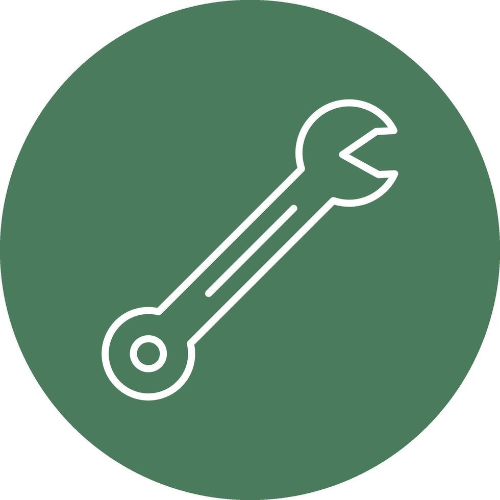 Spanner Line Multi Circle Icon vector