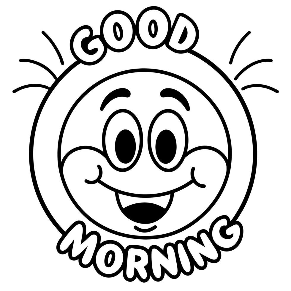 Good Morning text illustration vector