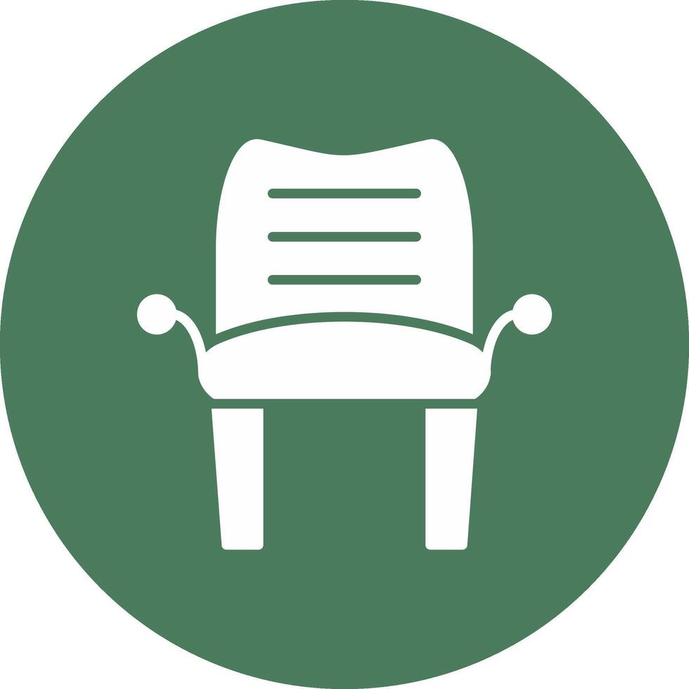 Armchair Glyph Multi Circle Icon vector