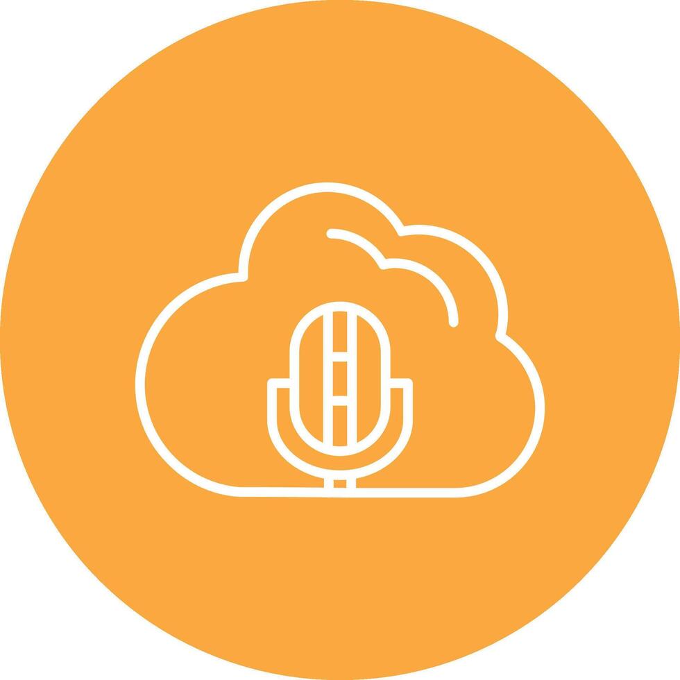Cloud Line Multi Circle Icon vector