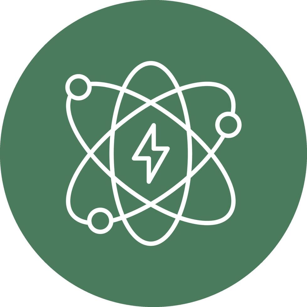 Atomic Energy Line Multi Circle Icon vector