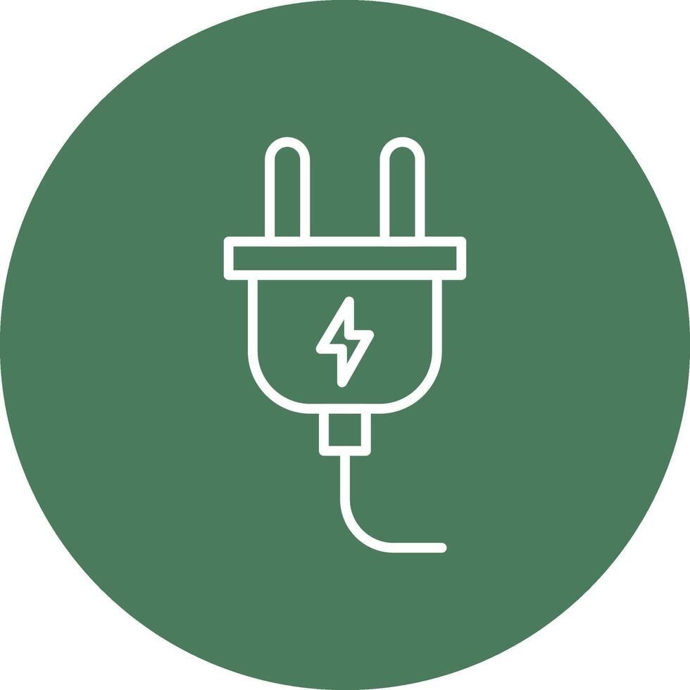 Power Cable Line Multi Circle Icon vector