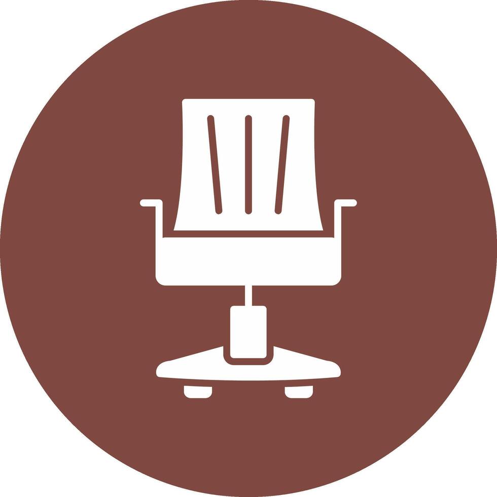 Office Chair Glyph Multi Circle Icon vector