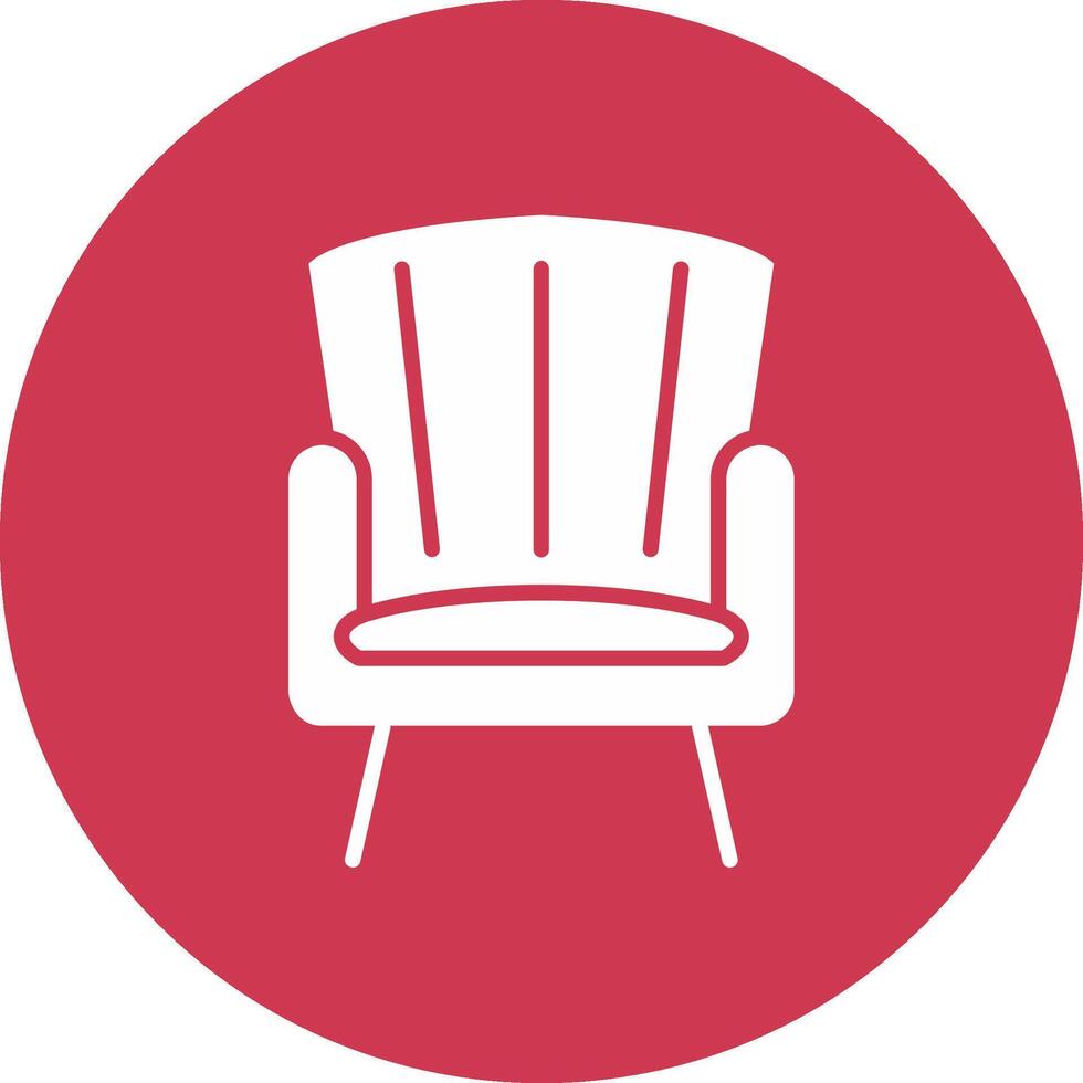 Armchair Glyph Multi Circle Icon vector