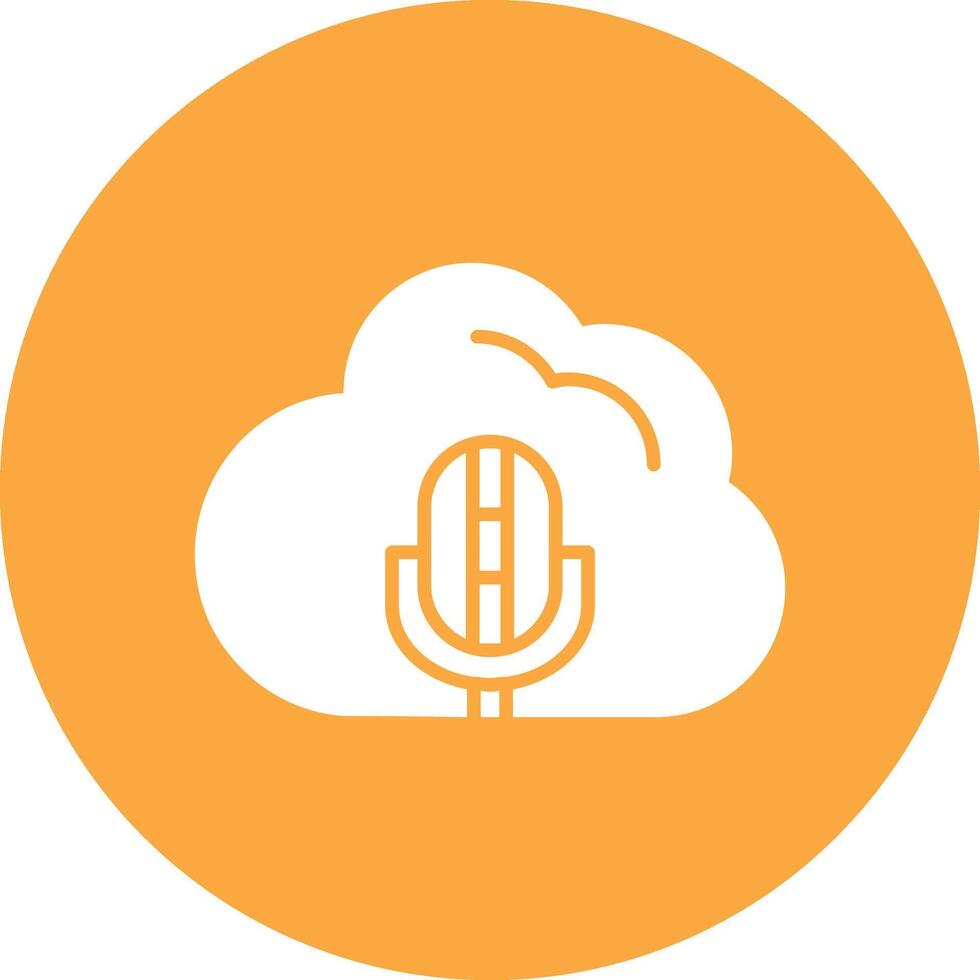 Cloud Glyph Multi Circle Icon vector