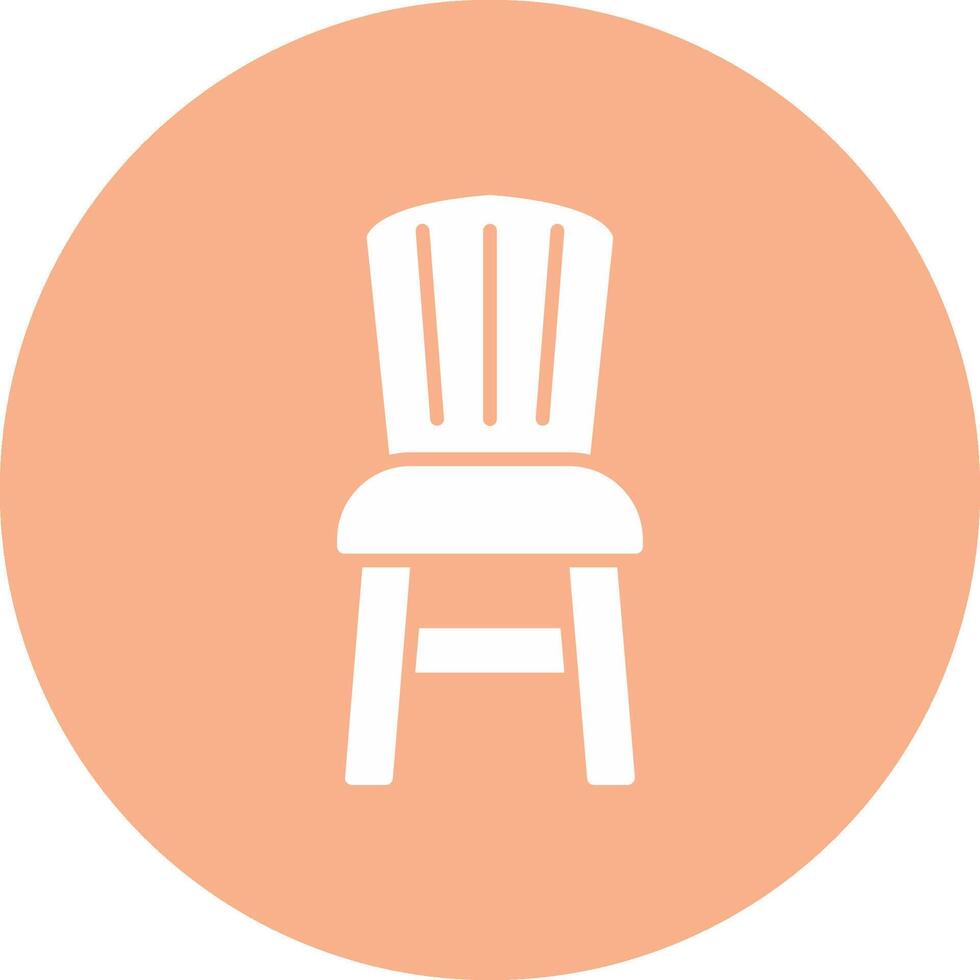 Dining Chair Glyph Multi Circle Icon vector