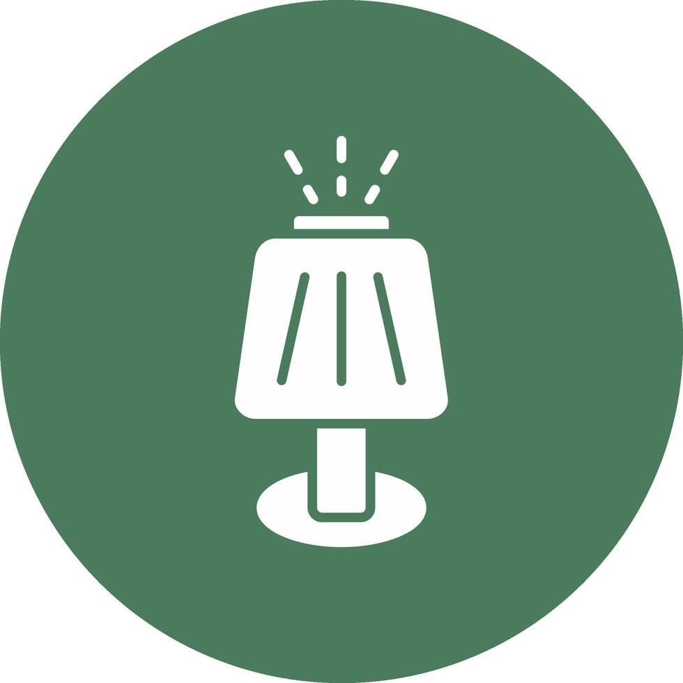Table Lamp Glyph Multi Circle Icon vector