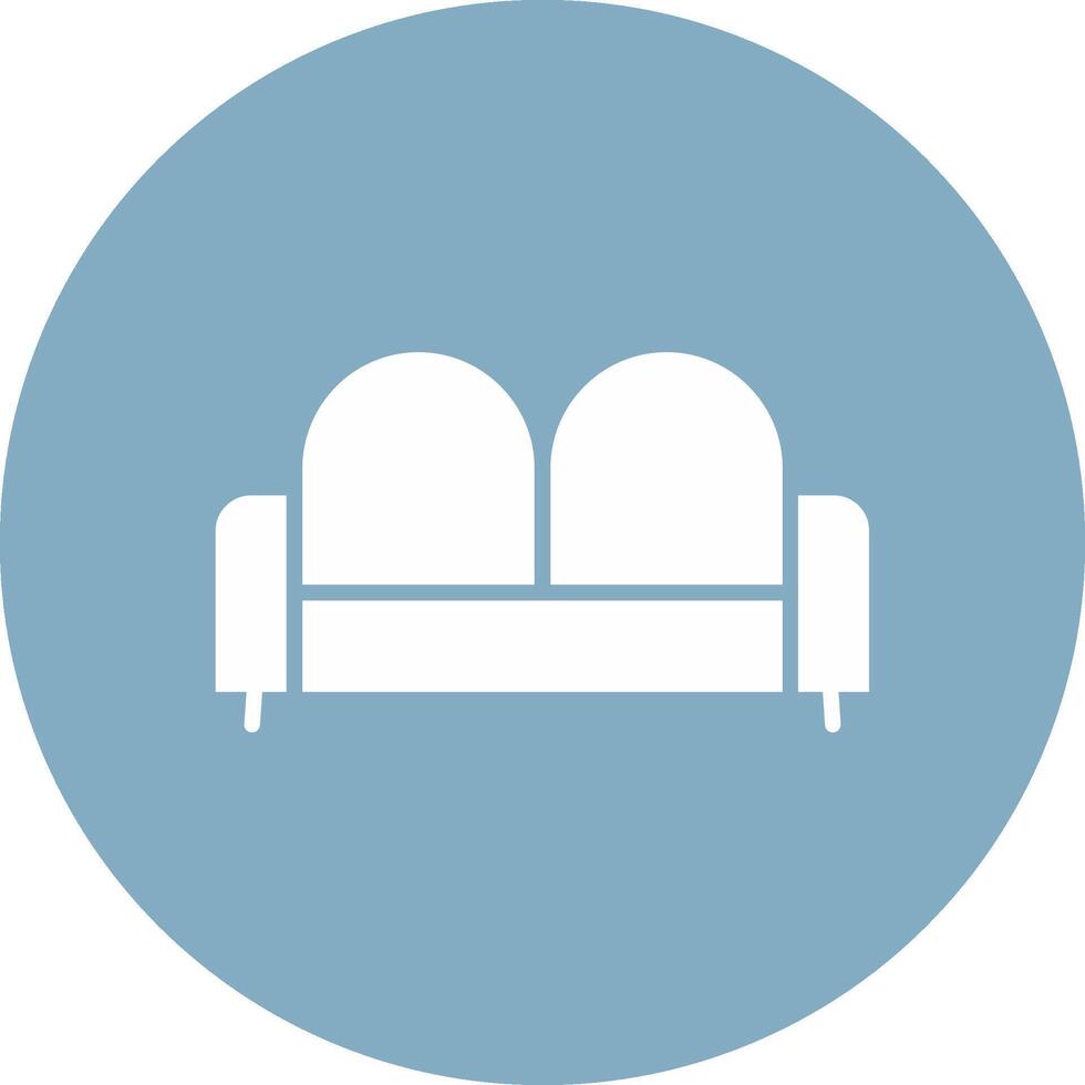 Sofa Bed Glyph Multi Circle Icon vector