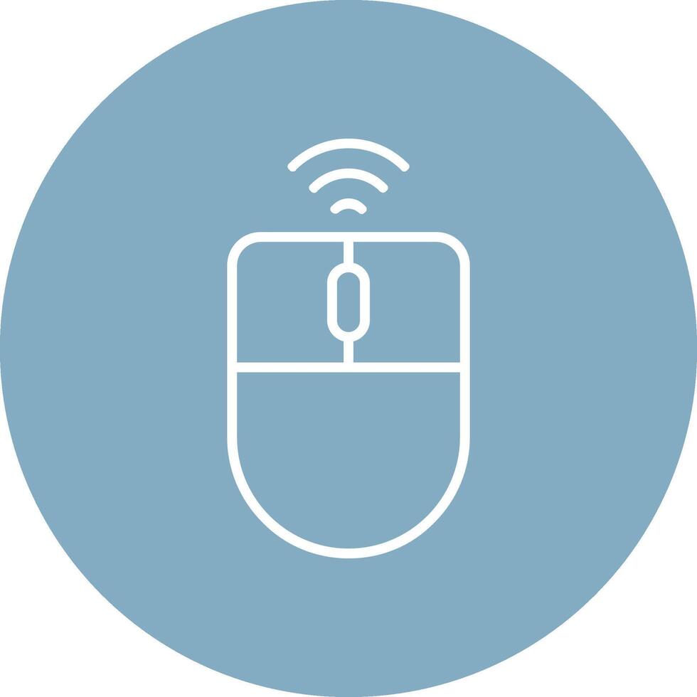 Wireless Mouse Line Multi Circle Icon vector