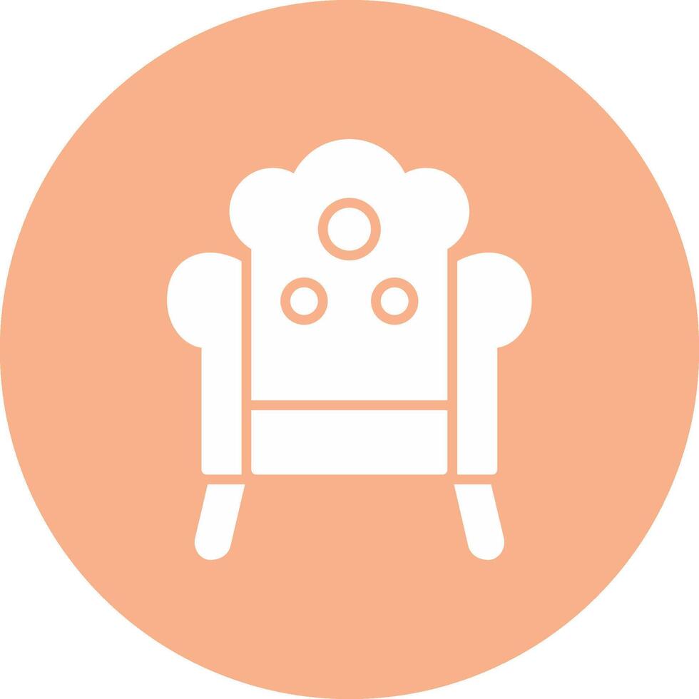 Armchair Glyph Multi Circle Icon vector