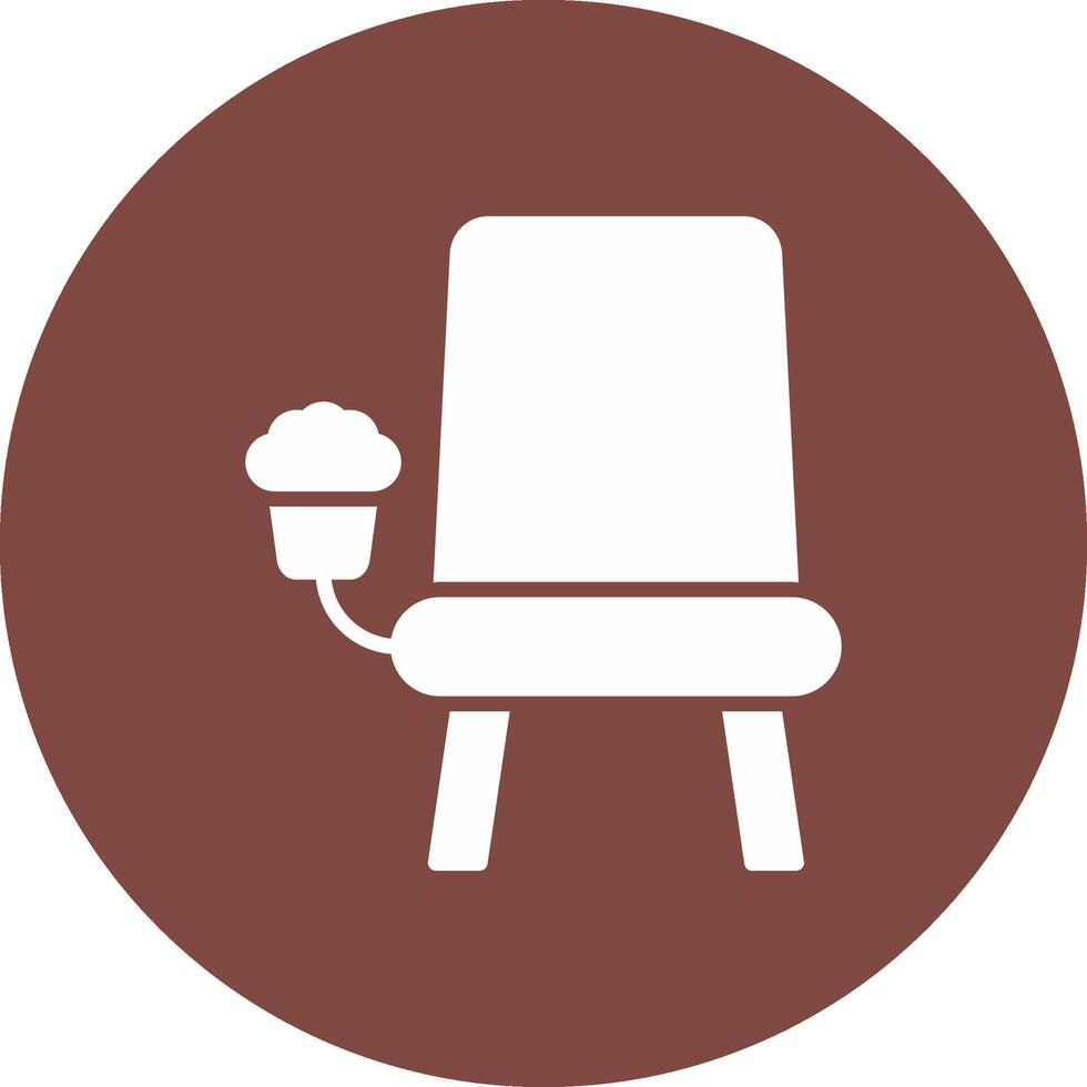 Cinema Seat Glyph Multi Circle Icon vector