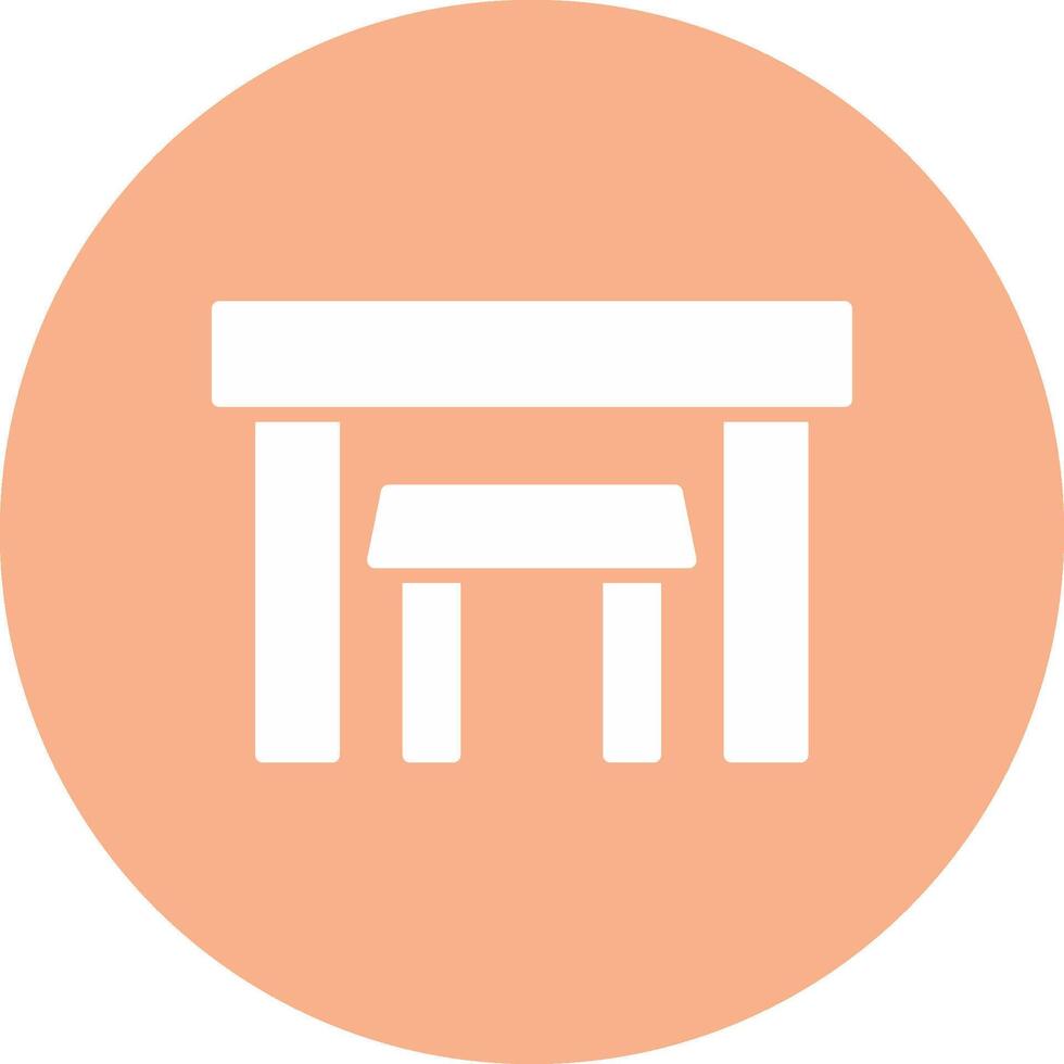 Tables Glyph Multi Circle Icon vector