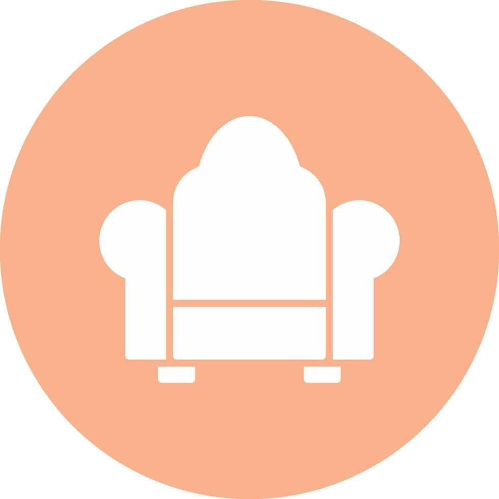 Armchair Glyph Multi Circle Icon vector