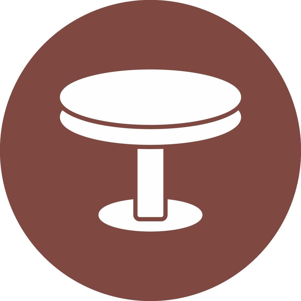 Round Table Glyph Multi Circle Icon vector