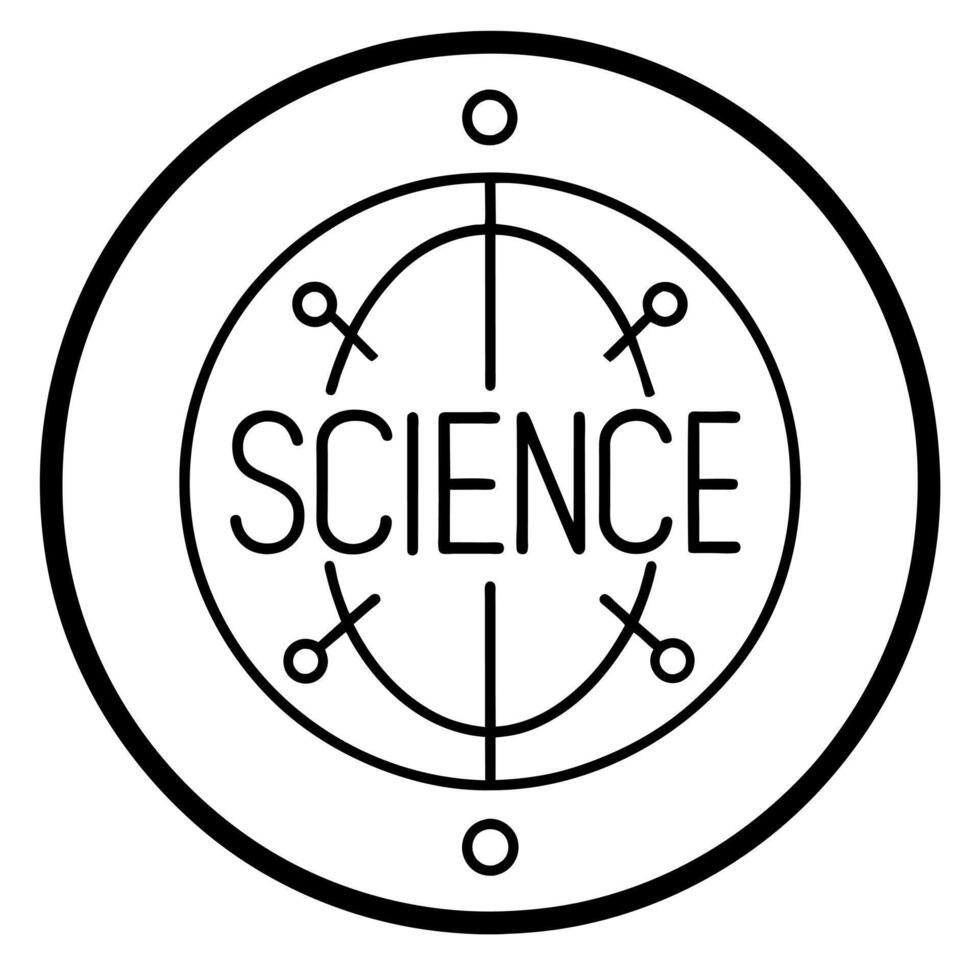 Science and technology logo illustration vector