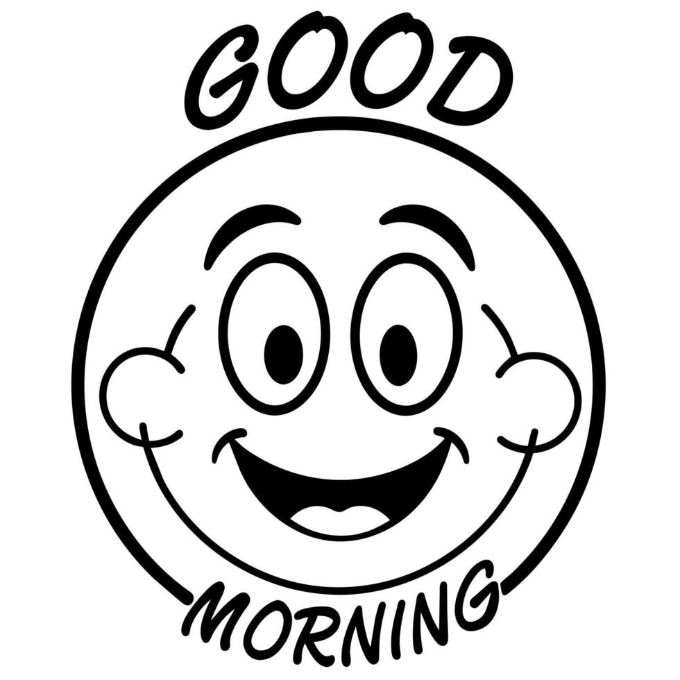 Good Morning text illustration vector