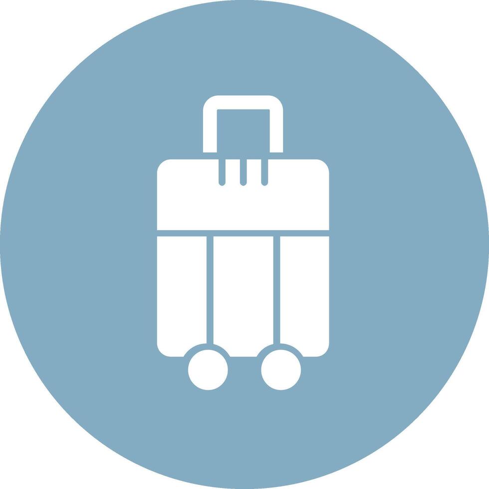 Luggage Glyph Multi Circle Icon vector